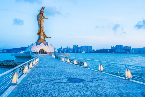 Bella Statua Kun Iam Punto Riferimento Nella Città Macao — Foto Stock