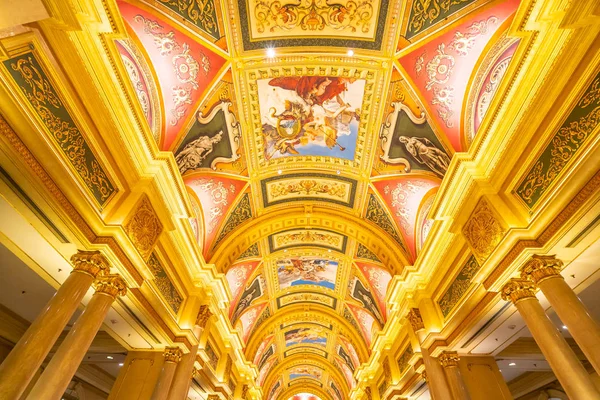 Kína Macau Szeptember 2018 Hotel Gyönyörű Luxus Üdülőhely Kaszinó Játék — Stock Fotó