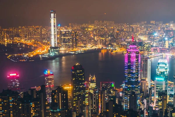 Schöne Architektur Gebäude Außen Stadtbild Von Hongkong Stadt Skyline Der — Stockfoto