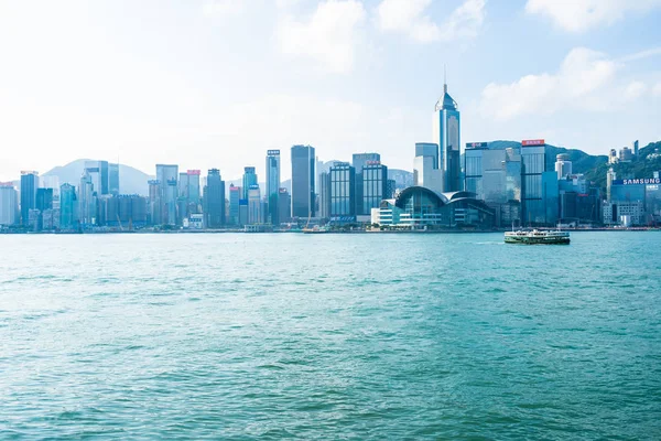 Schöne Architektur Gebäude Außen Stadtbild Von Hongkong Stadt Skyline Mit — Stockfoto