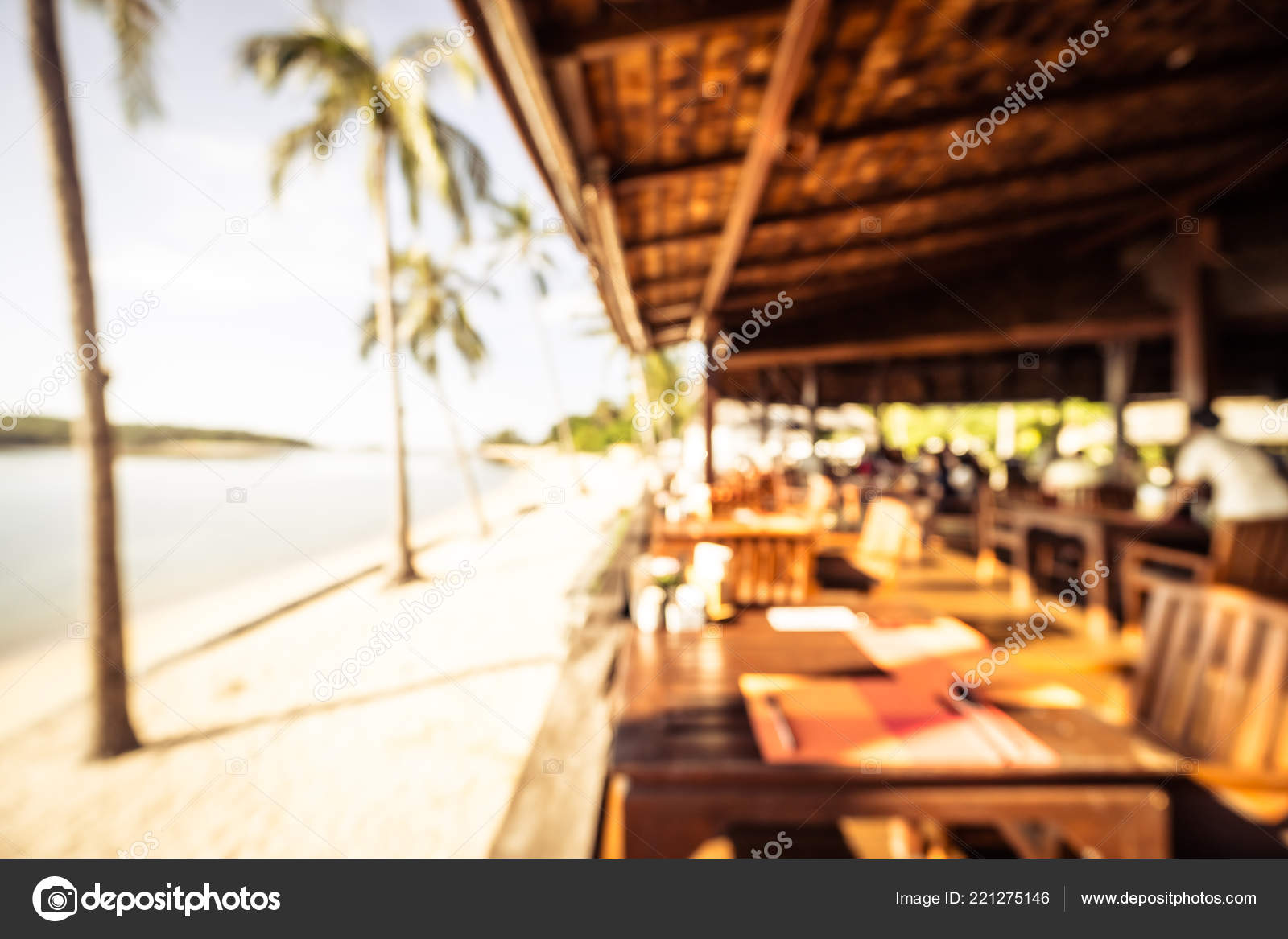 Abstract Blur Restaurant Coffee Shop Cafe Interior Background Stock Photo C Mrsiraphol 221275146