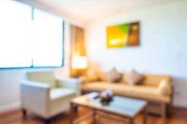 Soyut bulanıklık ve ufuk oturma odası iç arka plan ve yüzey için