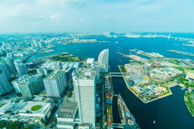 Güzel dış yapı ve Mimarlık Yokohama şehir manzarası Japonya