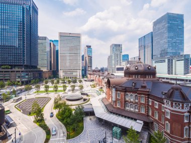 Mimari yapı ve tokyo İstasyonu tokyo şehir Japonya ile güzel cityscape