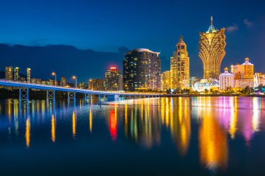 Bina Cityscape macau City geceleri güzel mimari