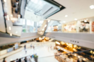 Arkaplan için mağaza içi soyut bulanıklık ve odaklanmış alışveriş merkezi