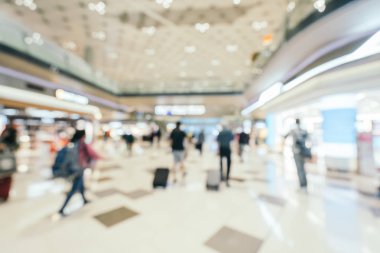 Soyut bulanıklık ve arka plan için Havaalanı terminal iç defocused