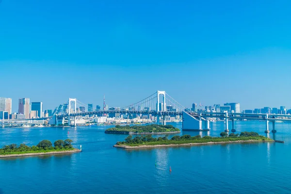 Beautiful Architecture Building Cityscape Tokyo City Rainbow Bridge Japan — Stock Photo, Image