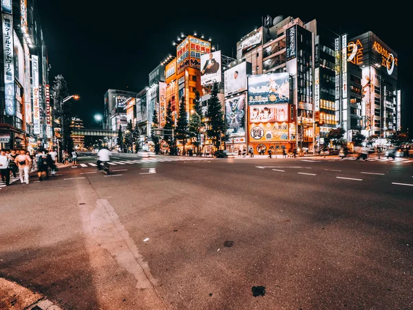 Tokyo Japão Ago 2018 Monte Placas Área Akihabara Lugar Com — Fotografia de Stock