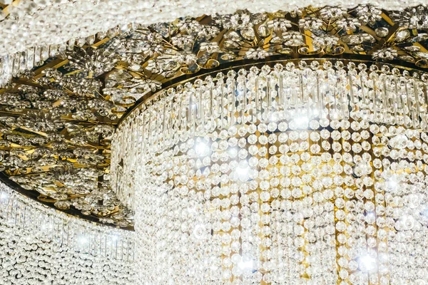 Bellissimo Lampadario Lusso Decorazione Interna Della Stanza — Foto Stock