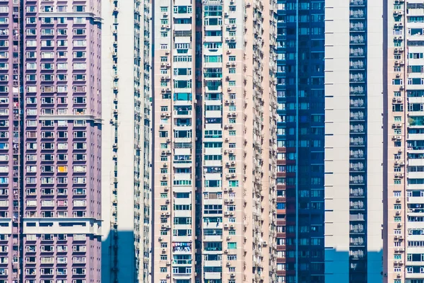 Beautiful Architecture Building Pattern Hong Kong People Residential City — Stock Photo, Image