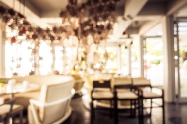 Soyut bulanıklık ve ufuk restoran ve kafe iç arka planı için