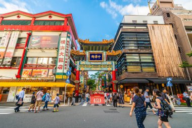 Yokohama Japonya 26 Temmuz 2018: China town bir popüler yerdir için zevk yokohama CITY Japonya Çin yemeği restoranda