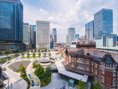 Mimari yapı ve tokyo İstasyonu tokyo şehir Japonya ile güzel cityscape