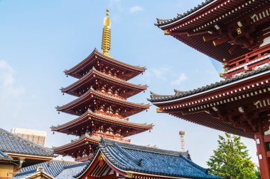 Güzel mimari Sensoji Tapınağı inşa ünlü ziyaret asakusa alan tokyo Japonya için yerdir