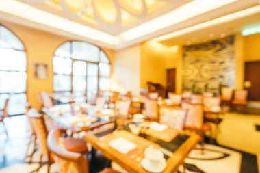 Soyut bulanıklık ve ufuk kahvaltı büfesi otel restoran ve kafe Cafe iç arka planı için