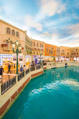 Macau, Çin - 8 Eylül 2018: Venedik m dönüm noktası olan