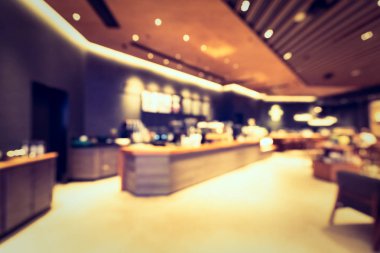 Soyut bulanıklık ve ufuk otel büfe restoran ve kafe Cafe iç arka planı için