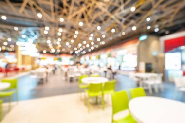 Soyut bulanıklık ve arka plan için departman mağaza alışveriş merkezi food court defocused