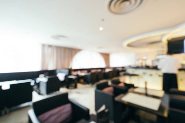 Soyut bulanıklık ve ufuk kahvaltı büfesi otel restoran ve kafe Cafe iç arka planı için