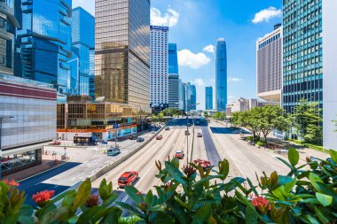 Hong kong, Çin - 15 Eylül, 2018: güzel mimari ofis hongkong City dış gökdelen Binası