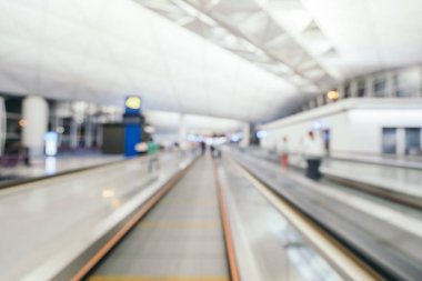 Soyut bulanıklık ve arka plan için Havaalanı terminal iç defocused