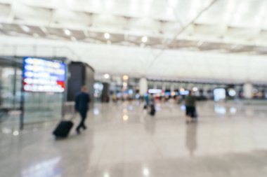 Soyut bulanıklık ve arka plan için Havaalanı terminal iç defocused