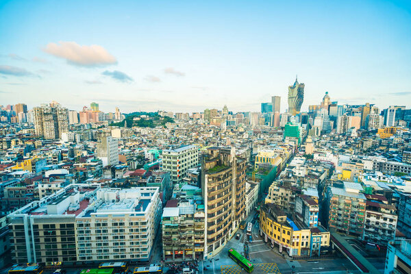 Красивая архитектура здания городской пейзаж города Макао
