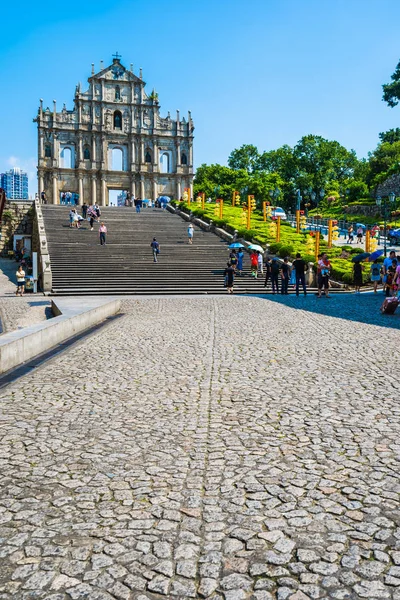 China Macau Setembro 2018 Edifício Arquitetura Antiga Bonita Com Ruína — Fotografia de Stock