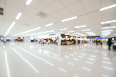 Soyut bulanıklık ve arka plan için Havaalanı terminal iç defocused