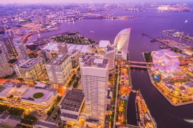 Güzel dış yapı ve Mimarlık Yokohama şehir manzarası Japonya