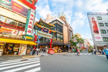 Yokohama Japonya 26 Temmuz 2018: China town bir popüler yerdir için zevk yokohama CITY Japonya Çin yemeği restoranda