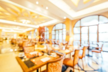 Soyut bulanıklık ve ufuk kahvaltı büfesi otel restoran ve kafe Cafe iç arka planı için