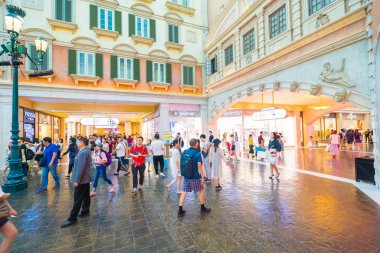 Macau, Çin - 8 Eylül 2018: Venedik m dönüm noktası olan