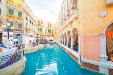 Macau, Çin - 8 Eylül 2018: Venedik m dönüm noktası olan