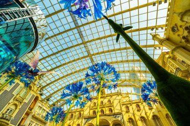 Çin, Makao - 9 Eylül 2018 - güzel lüks iç mgm hotel resort ve macau şehir casino