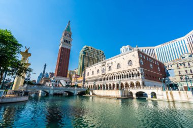 Venedik güzel mimari yapı ve diğer otel resort ve gece macau şehir casino