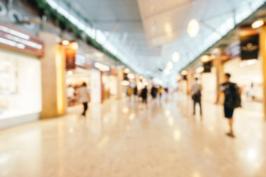 Arkaplan için mağaza içi soyut bulanıklık ve odaklanmış alışveriş merkezi