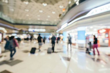 Soyut bulanıklık ve arka plan için Havaalanı terminal iç defocused