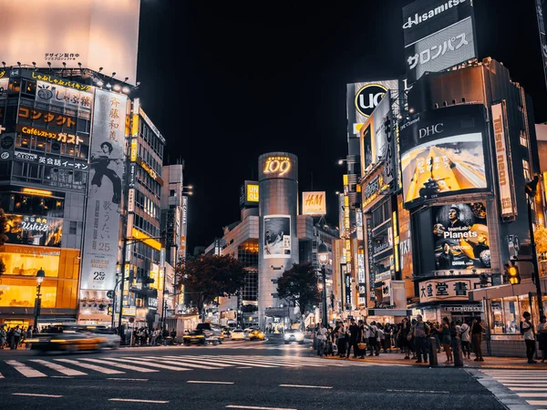 東京都渋谷区日本 2018 東京都渋谷区周辺歩行者人横断歩道 — ストック写真