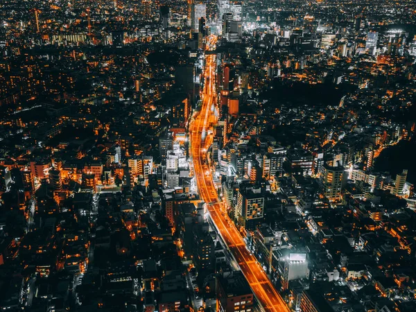 Beautiful City Architecture Building Tokyo Cityscape Japan Night — Stock Photo, Image