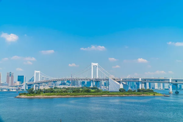 Vacker Arkitektur Byggnad Stadsbilden Tokyo Stad Med Regnbågsbron Japan — Stockfoto