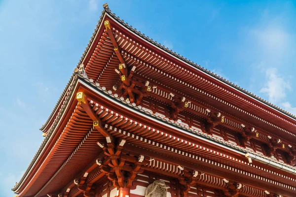 Magnifique Bâtiment Architecture Sensoji Temple Est Célèbre Endroit Visiter Dans — Photo