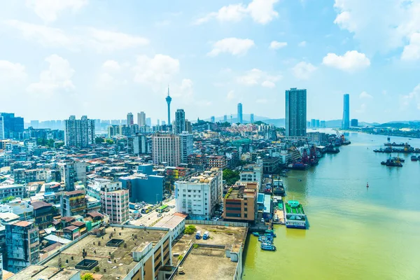 Bela Arquitetura Edifício Paisagem Urbana Horizonte Cidade Macau — Fotografia de Stock