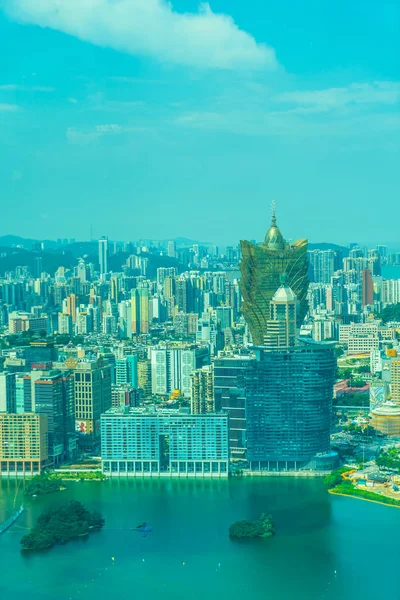 Bela Arquitetura Edifício Paisagem Urbana Cidade Macau — Fotografia de Stock