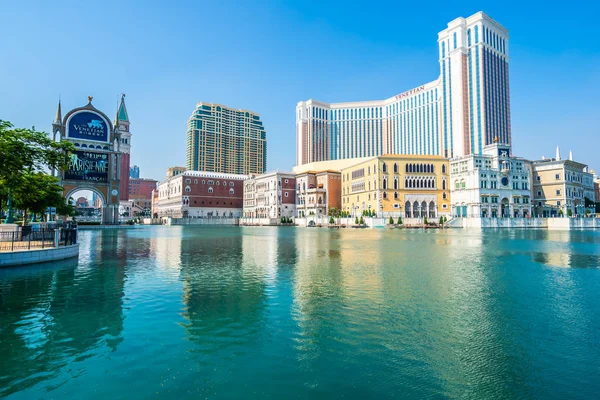 Hermoso Edificio Arquitectura Veneciano Otro Complejo Hotelero Casino Ciudad Macao —  Fotos de Stock