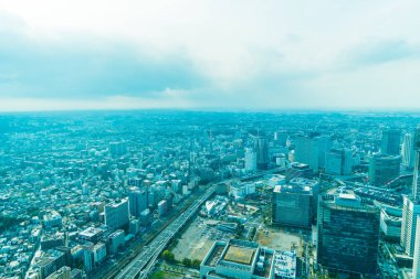 Güzel dış yapı ve Mimarlık Yokohama şehir manzarası Japonya
