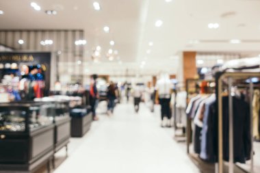 Arkaplan için mağaza içi soyut bulanıklık ve odaklanmış alışveriş merkezi