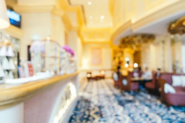 Soyut bulanıklık ve ufuk otel lobi lounge iç arka planı için