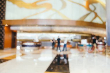 Soyut bulanıklık ve ufuk otel lobi lounge iç arka planı için